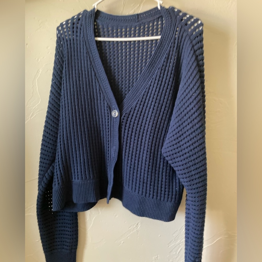 Lululemon Cotton Crochet Cardigan